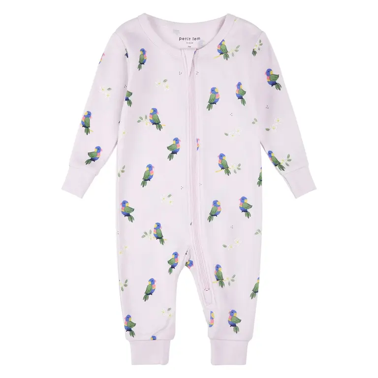 PETIT LEM PETIT LEM - PYJAMA IMPRIMÉ PERROQUETS - LILAS