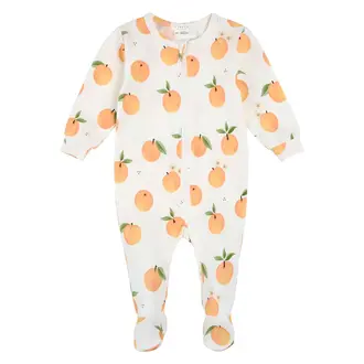 PETIT LEM PYJAMA À PATTES IMPRIMÉ PÊCHE - BLANC