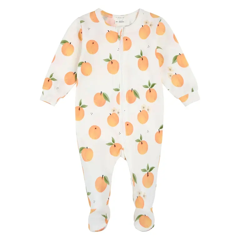 PETIT LEM PYJAMA À PATTES IMPRIMÉ PÊCHE - BLANC