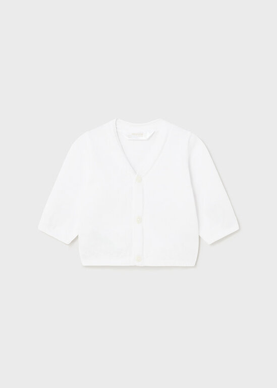 MAYORAL CARDIGAN AVEC COL TRICOT - BLANC