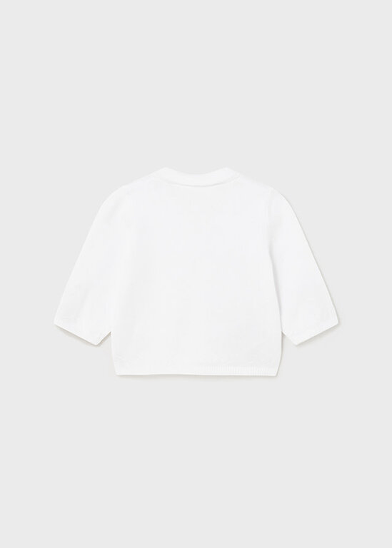 MAYORAL CARDIGAN AVEC COL TRICOT - BLANC