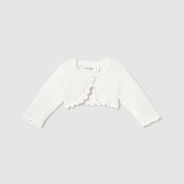 MAYORAL BOLÉRO EN TRICOT POUR BÉBÉ - BLANC