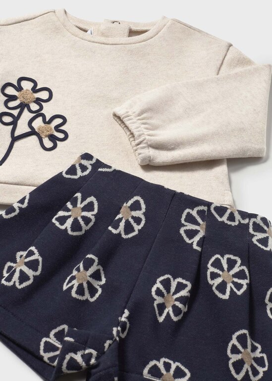 MAYORAL ENSEMBLE BERMUDA EN  JACQUARD  - MARINE