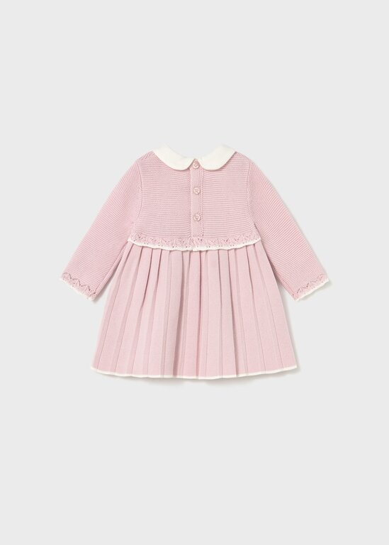 MAYORAL ROBE EN TRICOT À COL CLAUDINE - QUARTZ