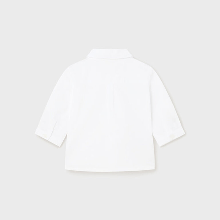 MAYORAL CHEMISE HABILLÉE AVEC NOEUD PAPILLON SAUGE - BLANC