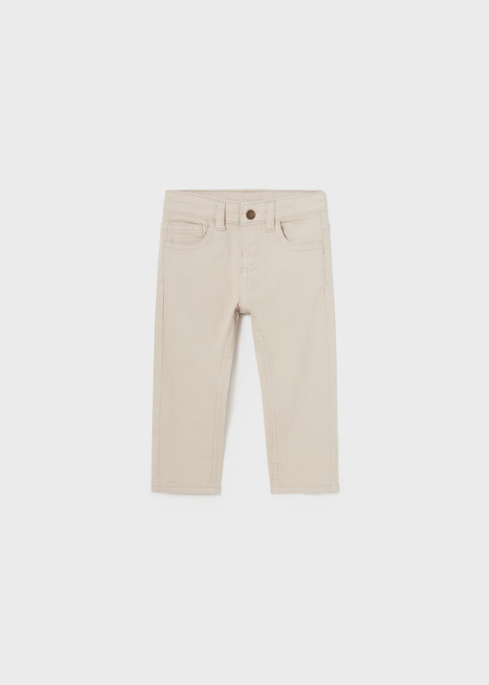 PANTALON SERGÉ SLIM FIT - BEIGE