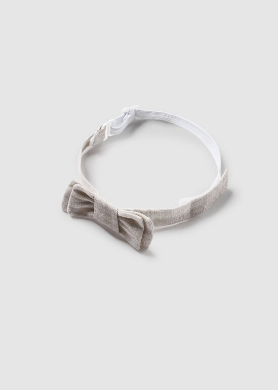 MAYORAL CHEMISE HABILLÉE AVEC NOEUD PAPILLON BEIGE - BLANC