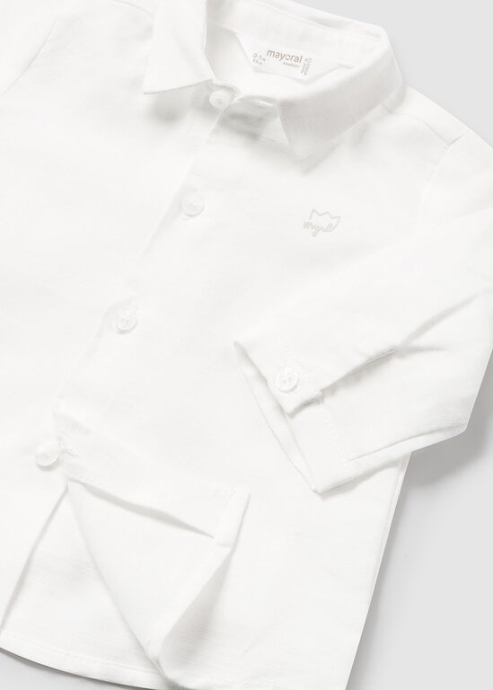 MAYORAL CHEMISE HABILLÉE AVEC NOEUD PAPILLON BEIGE - BLANC