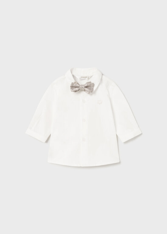 CHEMISE À NOEUD PAPILLON - ÉCRU