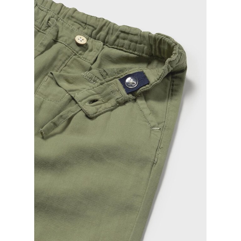 MAYORAL LINEN RELAXED-FIT PANTS - SAGE