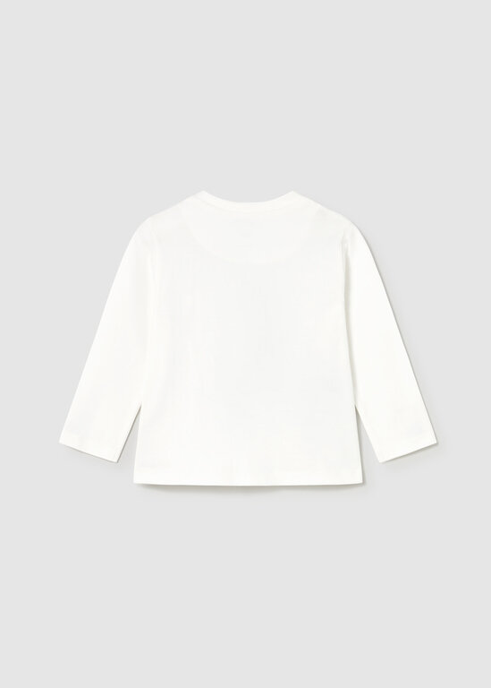 MAYORAL CHANDAIL MANCHES LONGUES AVEC IMPRIMÉ DE RENARD EN MOTO - BLANC