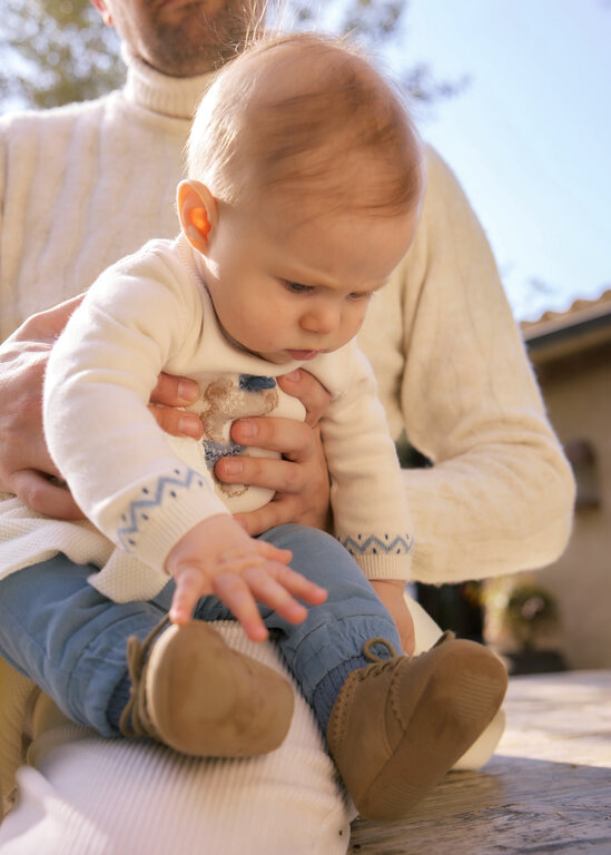 MAYORAL ENSEMBLE 2 PIÈCES AVEC TRICOT OURSON - BLUE BELL