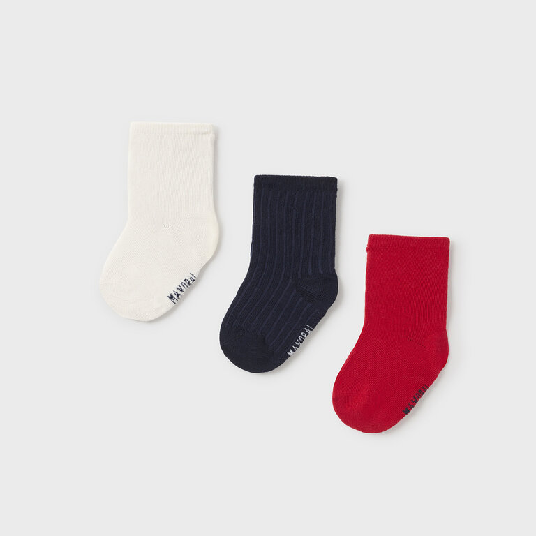 MAYORAL LOT DE 3 PAIRES DE CHAUSSETTES - ROUGE
