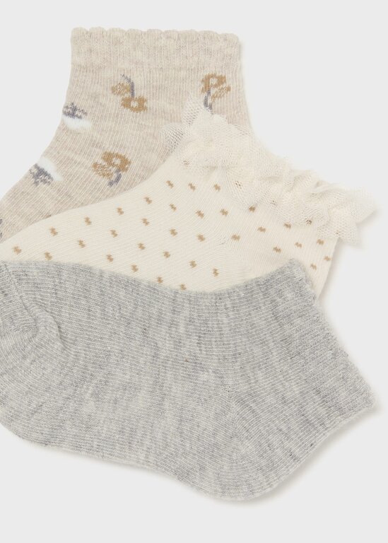 MAYORAL ENSEMBLE DE 3 PAIRES DE CHAUSSETTES - ACIER