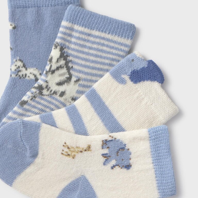MAYORAL LOT DE 4 CHAUSSETTES NOUVEAU-NÉ - BLEU