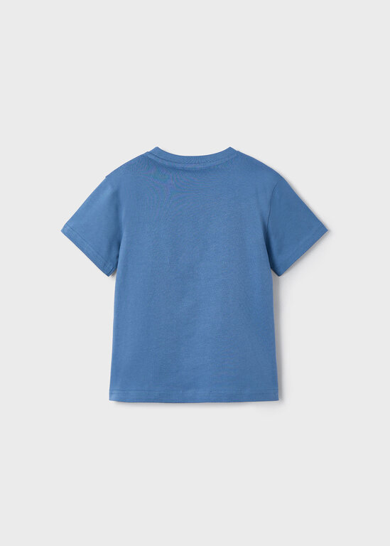 T-SHIRT AVEC BRODERIE DE PLAGE - BLEU