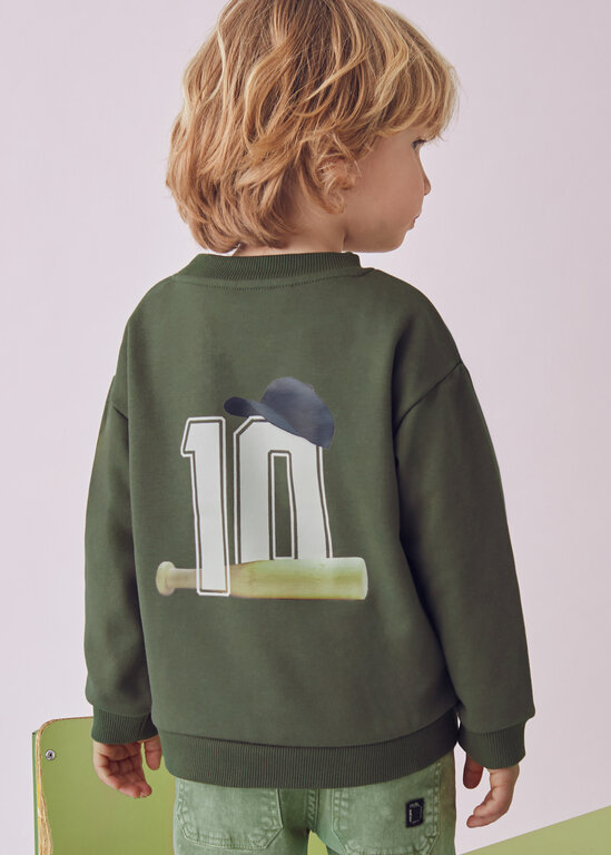 MAYORAL PULL AVEC IMPRIMÉ DE BATON DE BASEBALL - VERT