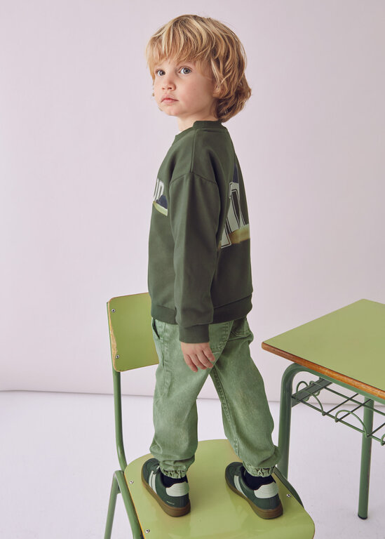 MAYORAL PULL AVEC IMPRIMÉ DE BATON DE BASEBALL - VERT