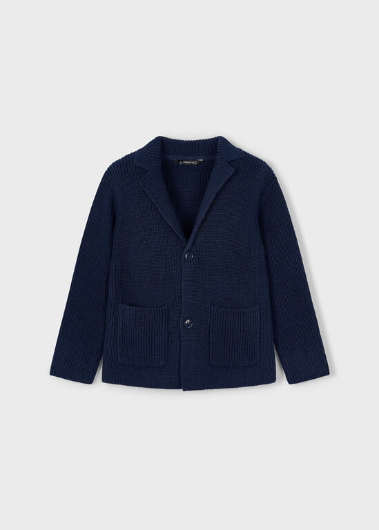 VESTE EN TRICOT - MARINE