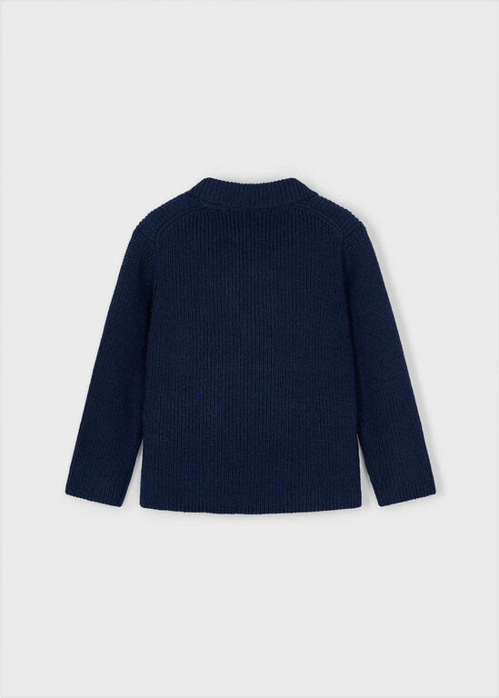 VESTE EN TRICOT - MARINE
