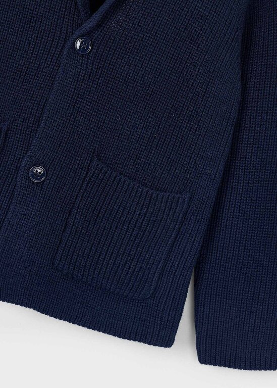 VESTE EN TRICOT - MARINE