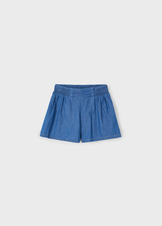 MAYORAL SHORT FLUIDE EN DENIM - BLEU MOYEN