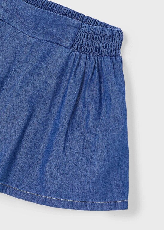 MAYORAL SHORT FLUIDE EN DENIM - BLEU MOYEN