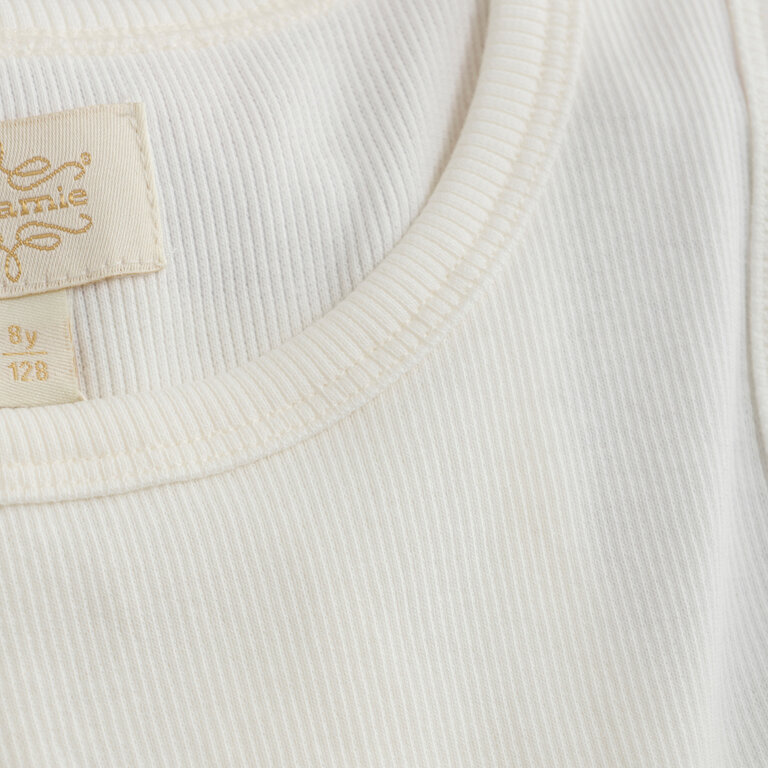 CREAMIE CAMISOLE CÔTELÉE - BLANC