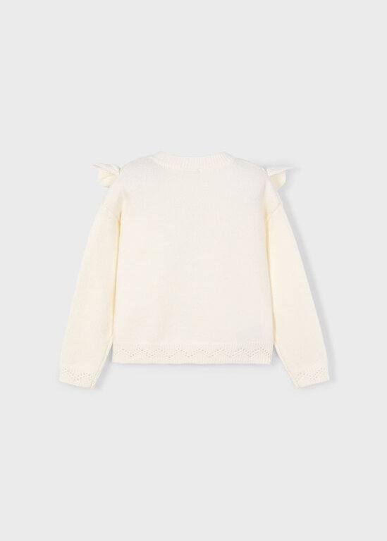 MAYORAL TRICOT AJOURÉ AVEC VOLANTS -  MACCHIATO