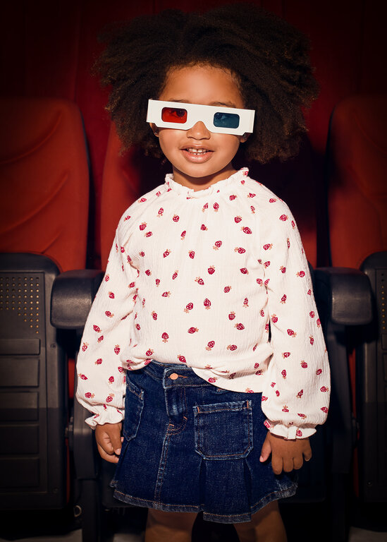 MAYORAL JUPE EN DENIM PLISSÉ - BLEU FONCÉ