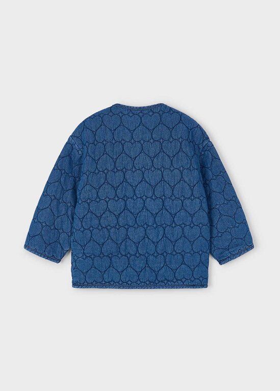 MAYORAL MANTEAU EN DENIM MATELASSÉ COEUR - BLEU