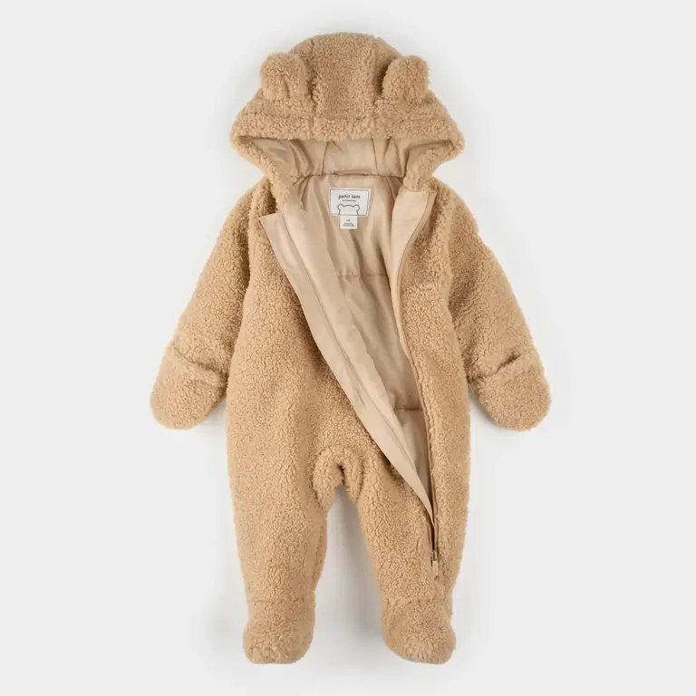 PETIT LEM COMBINAISON D'OURS EN PELUCHE - SABLE