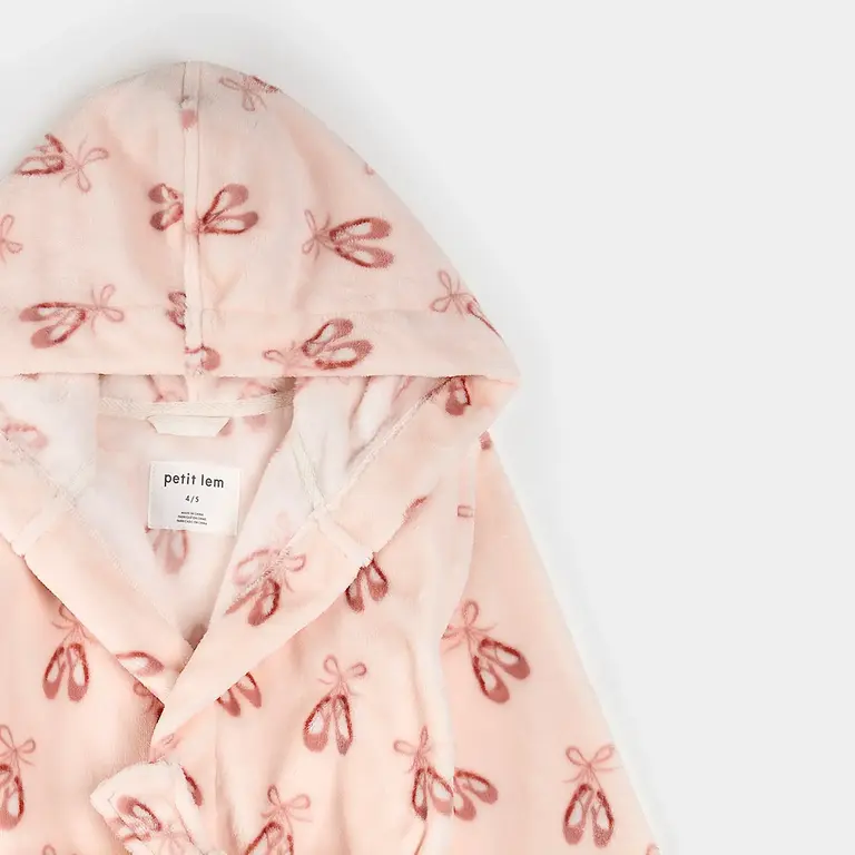PETIT LEM ROBE DE CHAMBRE EN PELUCHE - BALLERINE