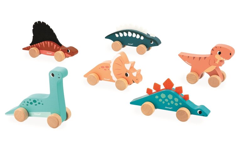 JANOD DINOSAURE EN BOIS À POUSSER