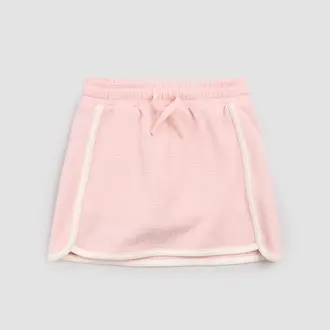 MILES THE LABEL JUPE SHORT EN COTON PIQUÉ - ROSE