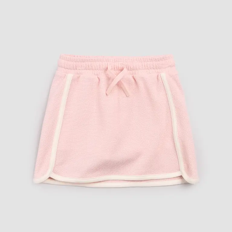 MILES THE LABEL JUPE SHORT EN COTON PIQUÉ - ROSE