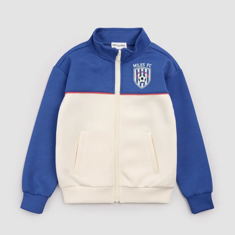 MILES THE LABEL VESTE BICOLORE STYLE SOCCER - BLEU ROYALE