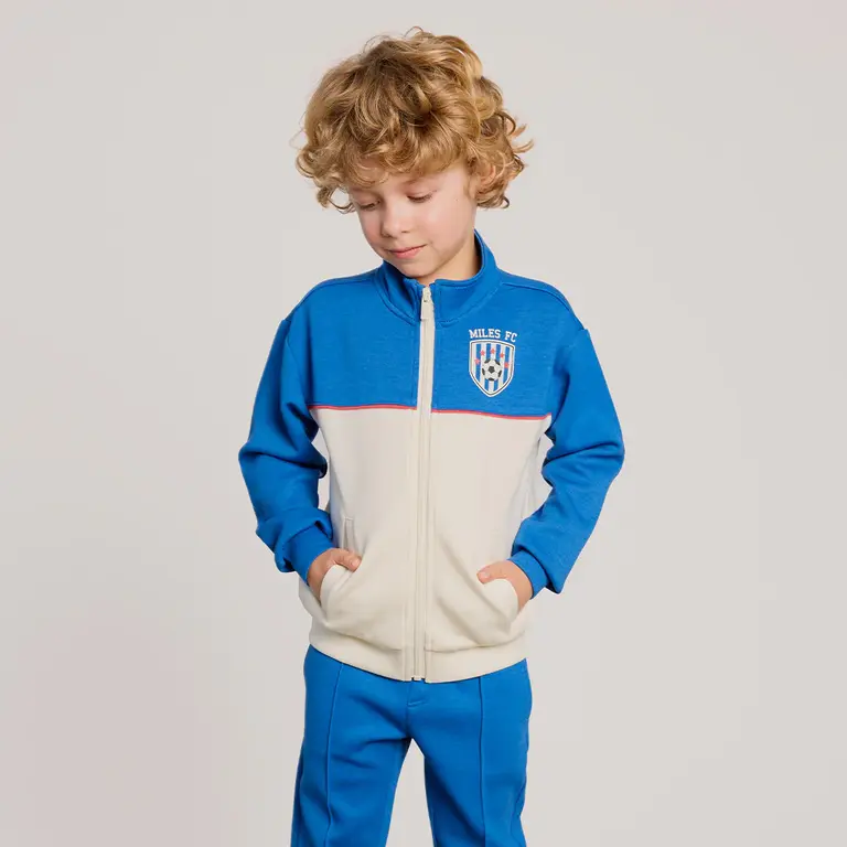MILES THE LABEL VESTE BICOLORE STYLE SOCCER - BLEU ROYALE