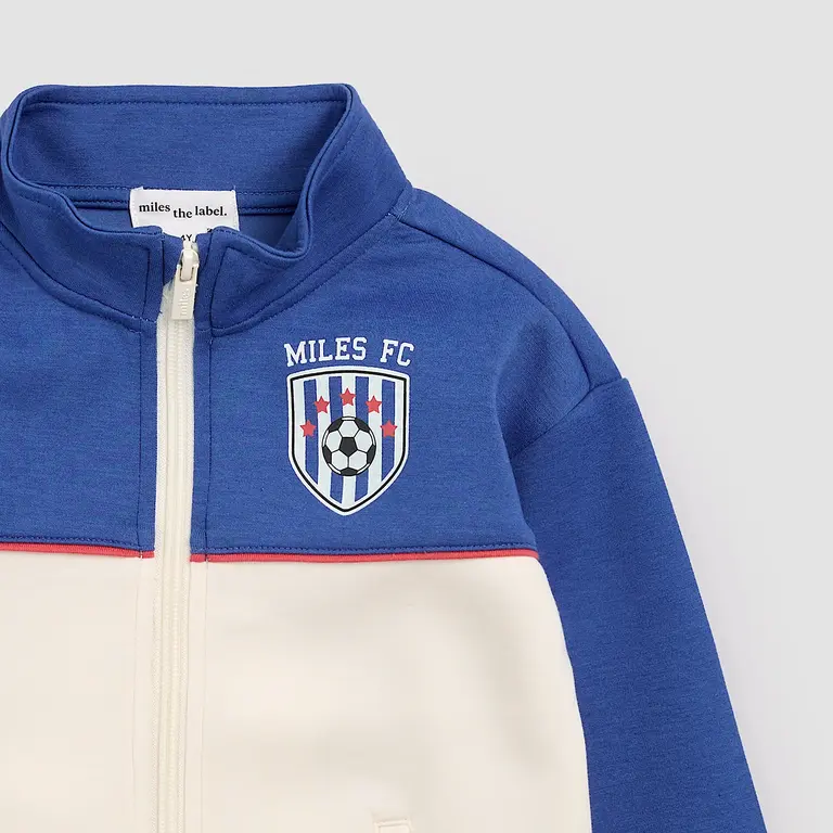 MILES THE LABEL VESTE BICOLORE STYLE SOCCER - BLEU ROYALE