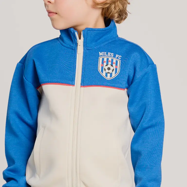 MILES THE LABEL VESTE BICOLORE STYLE SOCCER - BLEU ROYALE