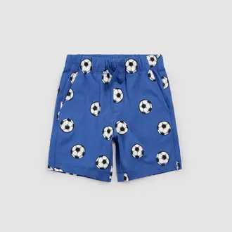 MILES THE LABEL SHORT EN COTON IMPRIMÉ SOCCER - BLEU ROYAL