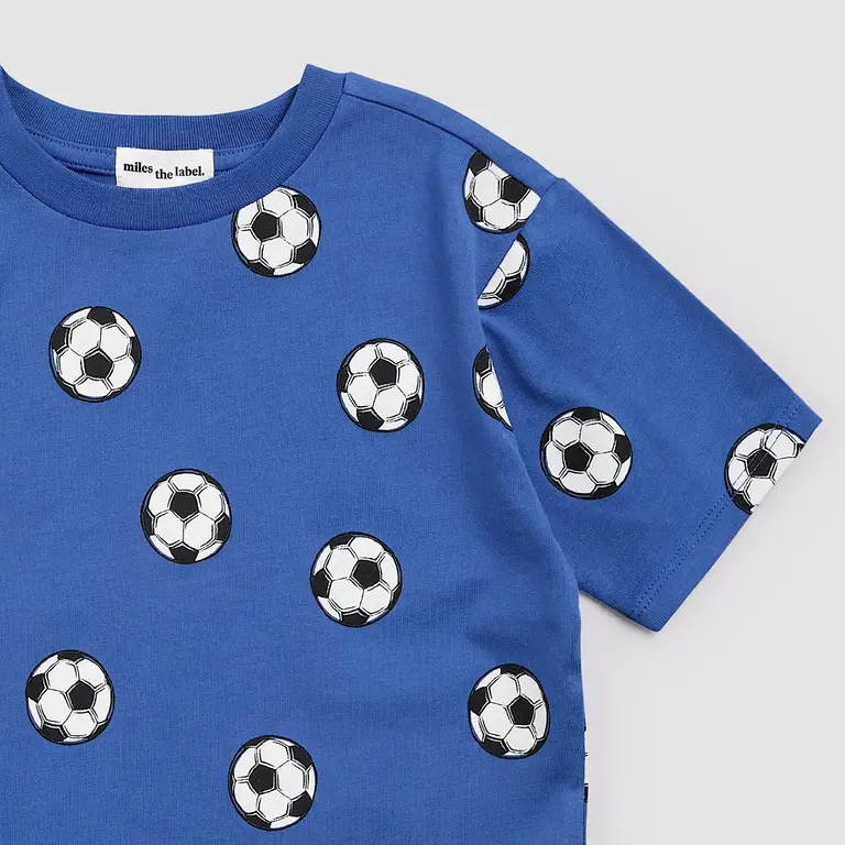 MILES THE LABEL T-SHIRT IMPRIMÉ SOCCER - BLEU ROYAL