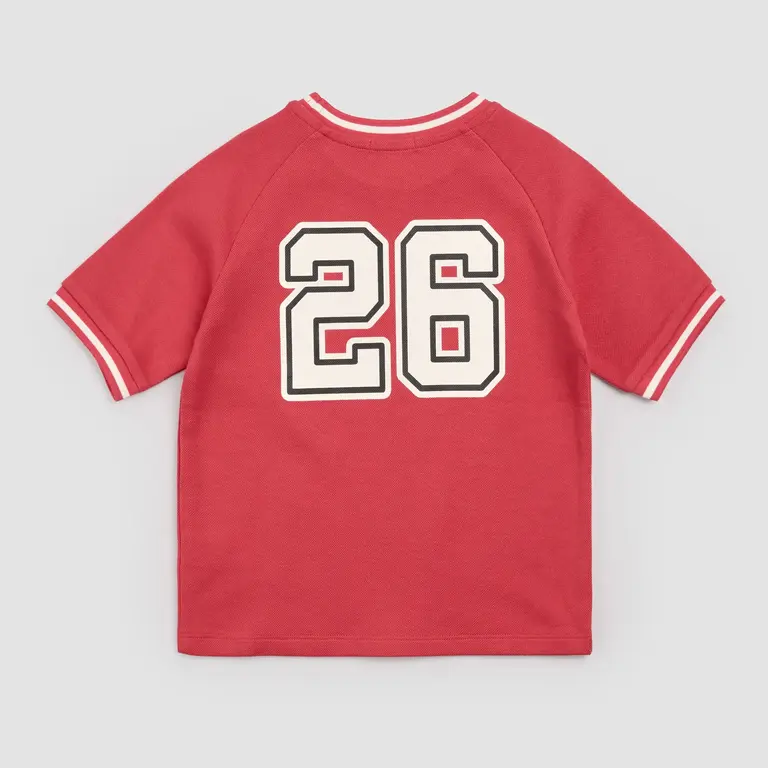 MILES THE LABEL T-SHIRT EN COTON PIQUÉ SOCCER PLAY ALL DAY - ROUGE