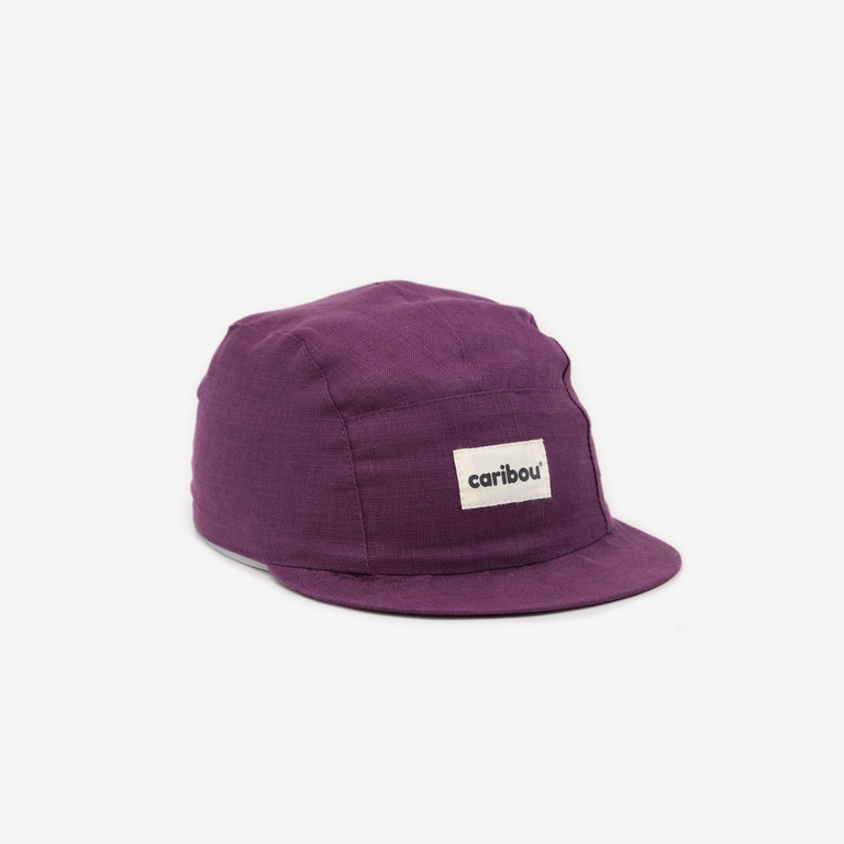 CARIBOU LINEN CAP - EGGPLANT