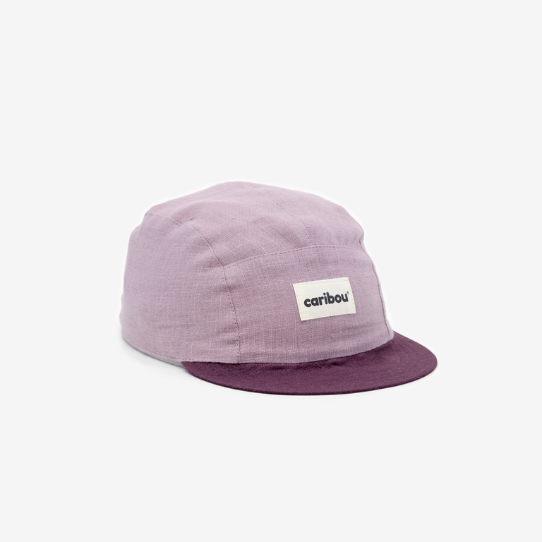 CARIBOU CASQUETTE EN LIN - DUO AUBERGINE