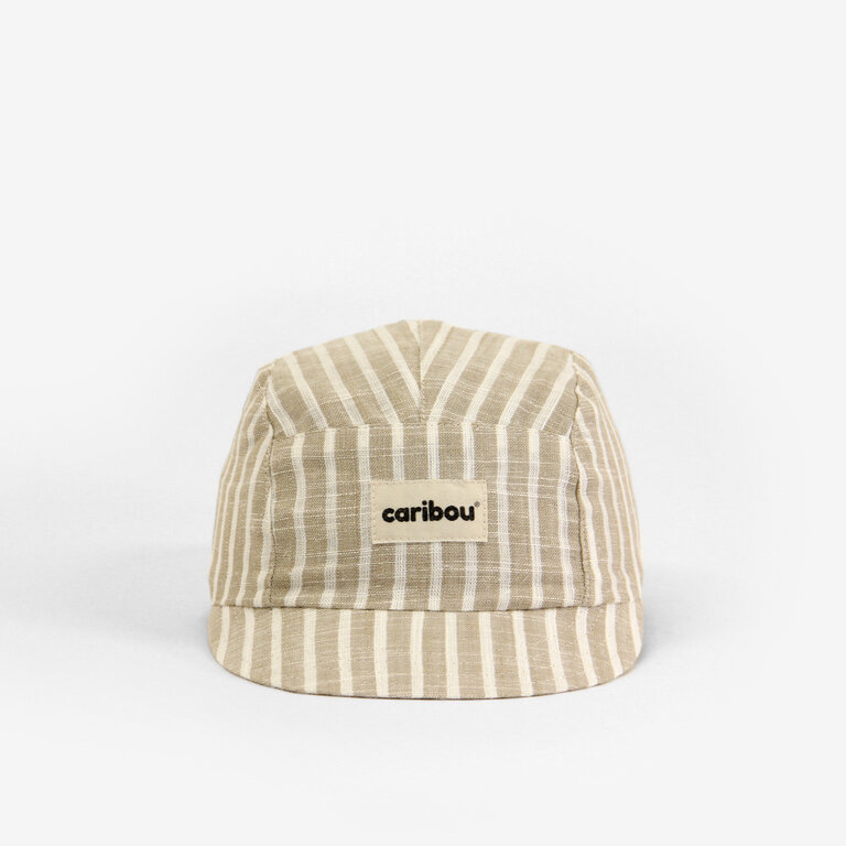 CARIBOU CASQUETTE EN LIN - RAYÉE NATUREL