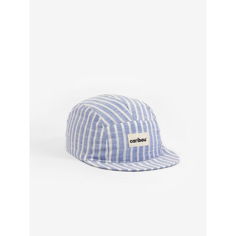 CARIBOU LINEN CAP - BLUE STRIPE