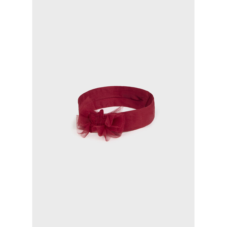 MAYORAL STARRY TULLE HEADBAND - CHERRY