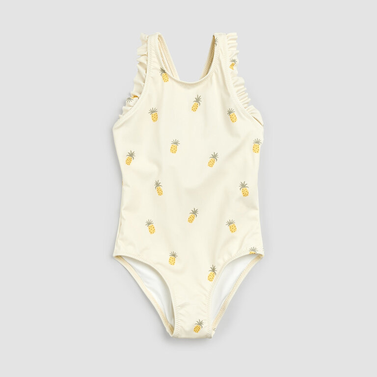MILES THE LABEL MAILLOT UNE PIÈCE À IMPRIMÉS D'ANANAS - BEIGE
