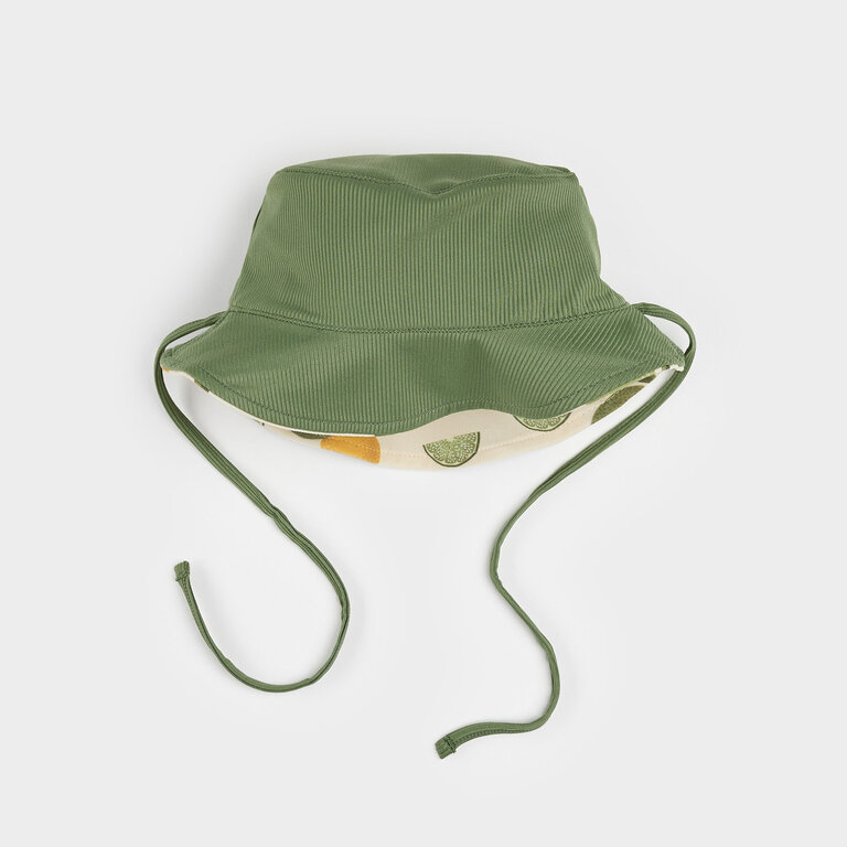 PETIT LEM CHAPEAU RÉVERSIBLE À IMPRIMÉS D'AGRUMES